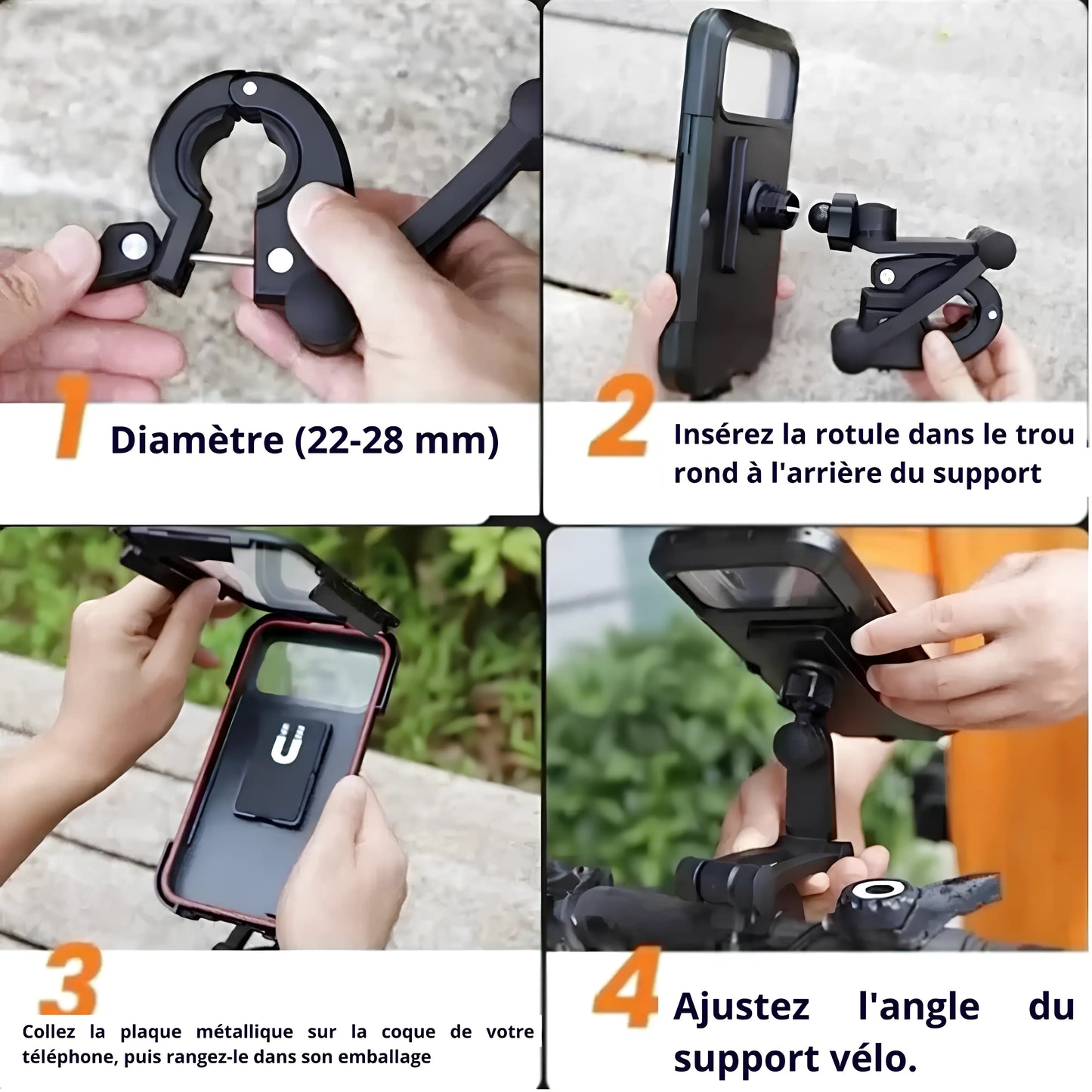 Support Téléphone Moto Étanche