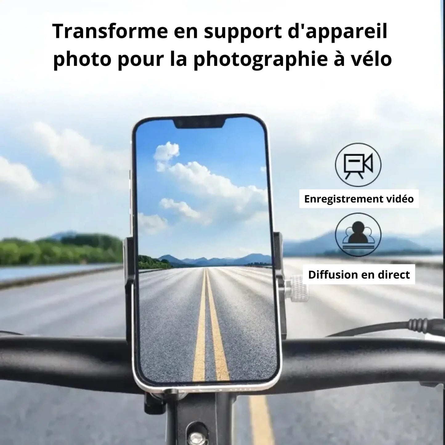 Support Telephone Velo Aluminium